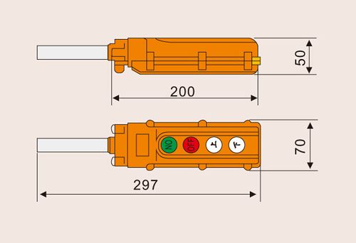 [厂家直销供应]行车按钮开关吊车按钮cob-61a 上下加按钮开关