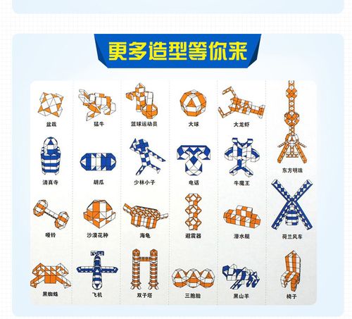 儿童 百变魔尺 24段36段48节72段小学生益智玩具智力异形魔方尺 24段