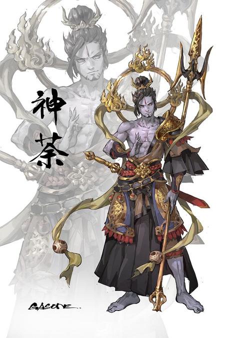 神荼郁垒, shengyi sun : 《阴阳师》中黑白鬼使的