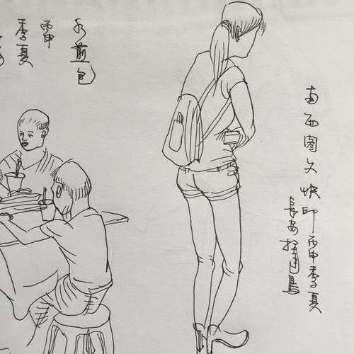 街头人物动态写生|纯艺术|速写|李桥 - 原创作品 - 站酷 (zcool)