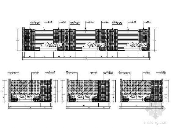 包厢卡座立面设计图