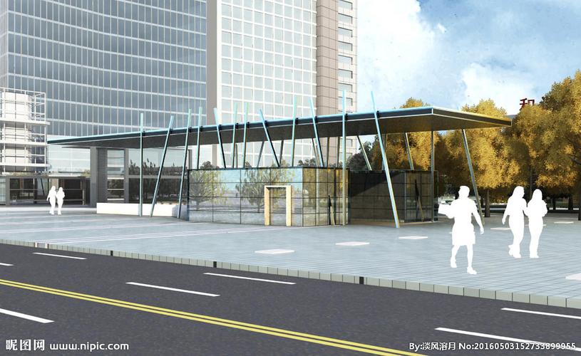 地铁出入口效果图设计图__建筑设计_环境设计_设计_昵