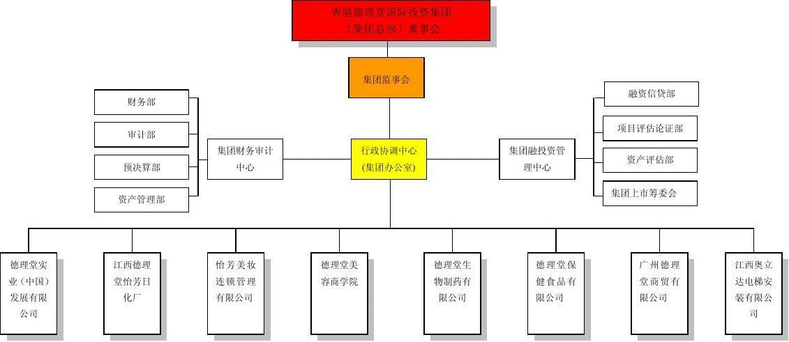 德理堂集团组织结构图 "德行天下,理治九州"——德理堂实业中国起飞