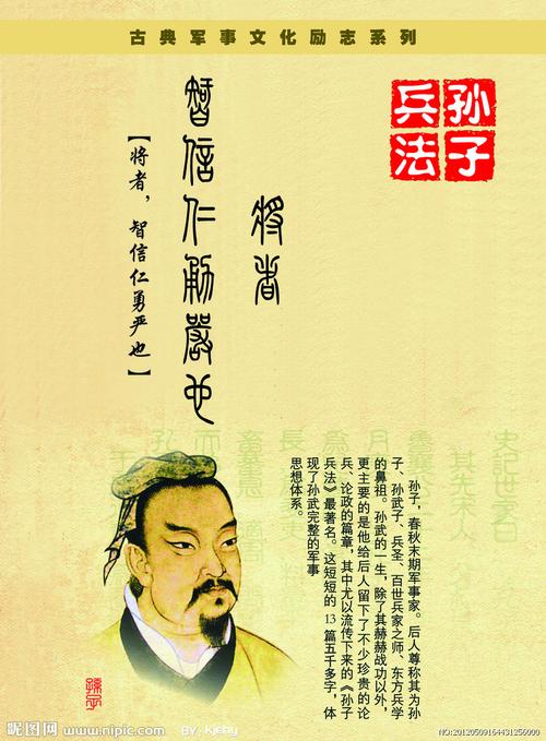 装饰画海报展板素材312古典军事文化励志孙子兵法介绍; 616益智挂画