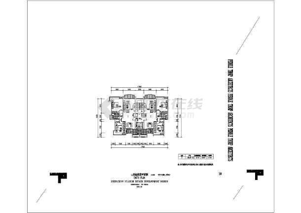 南方某地区小型a型标准层户型平面图