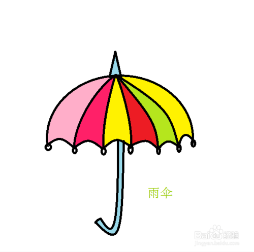 如何画简笔画雨伞