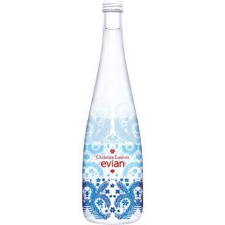 法国原装进口 依云(evian)天然矿泉水 750ml玻璃瓶蓝色 单瓶(2017限量