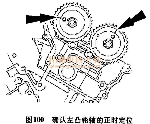 福特翼虎ve6 3. 0l发动机正时校对方法