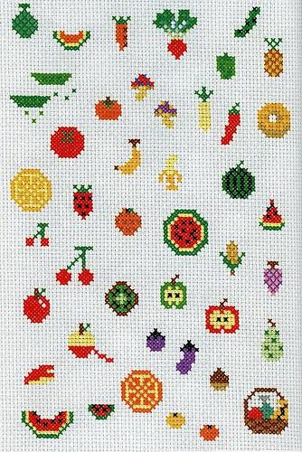 可爱又好吃的水果们的十字绣.都好q好萌.