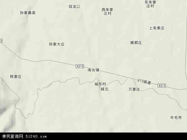 中国甘肃省张掖市民乐县南古镇地图(卫星地图)
