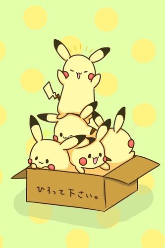 可爱 简单 萌物 卡通皮卡丘#手机壁纸"