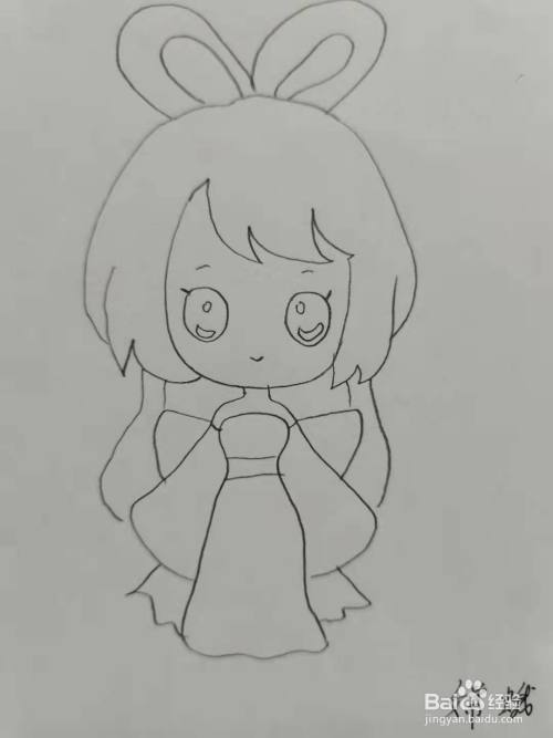 卡通嫦娥怎么画