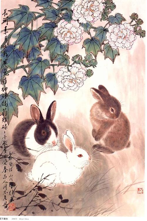 肖艳|生宣工笔兔子的临摹与创作