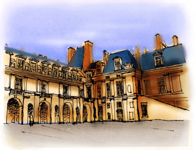 凡尔赛宫水系等分析  附带手绘图片