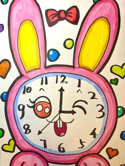 儿童画《钟表—咕咕咕》_儿童画_钟表_p图_创意儿童画