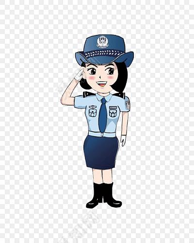 制服女警察简笔画