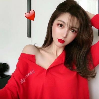 韩范红色系女生头像大全好看 你是我早起第一个想的人