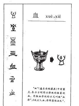 血(拼音:xuè,xiě)是汉语常用字,最早字形见于商代甲骨文.