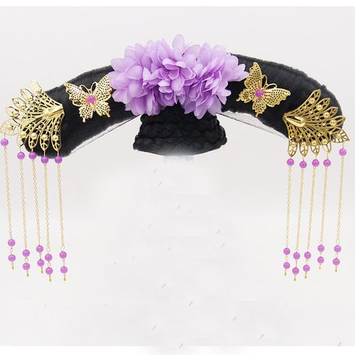 古装造型格格福晋妃子旗头假发 配套头饰发饰 清朝旗头发饰头饰