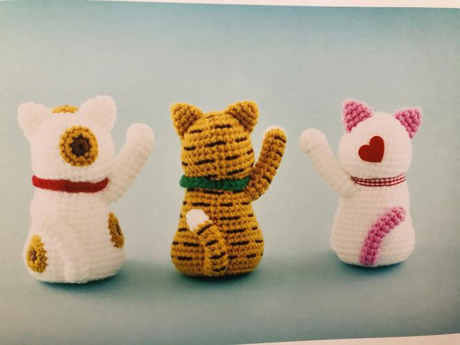 钩针编织#招财猫编织图解分享_招财猫_钩针编织_兴趣爱好_手工