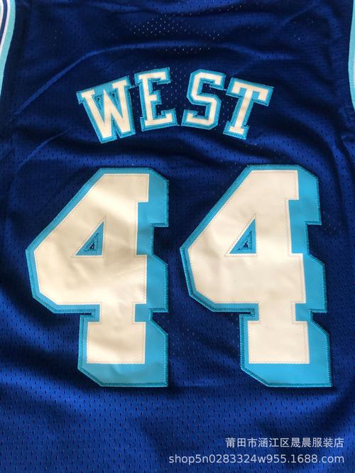 现货批发nba球衣 湖人队44号杰里.韦斯特 复古网眼 运动球服