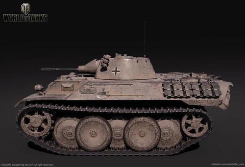 《坦克世界》里的vk 16.02"豹",行走机构非常惹眼