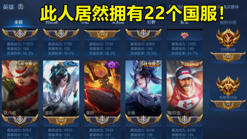 王者荣耀:他是全网最全能玩家,主页22国服王者唯一,德华看到自愧不如
