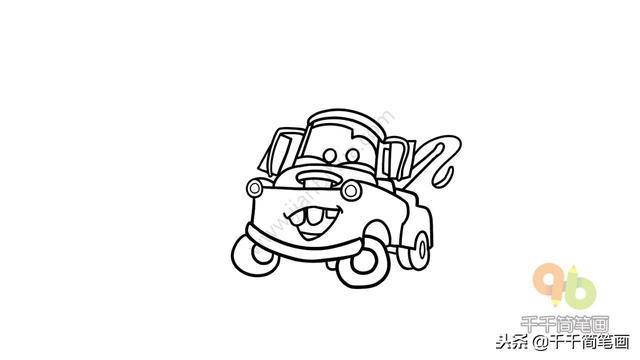 卡通简笔画赛车总动员系列