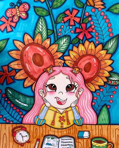 这些春天的儿童画,以春天为主题,画出了孩子们心中五彩缤纷的春天