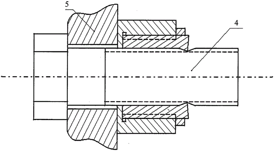 图2为本发明的工作原理图; 附图中各附图标记分别表示:(1)半通螺母,(2