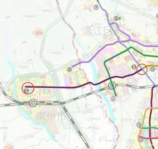 s18:从5号线引出,主要经过新津的岷江创新城,向西一直到新津主城区