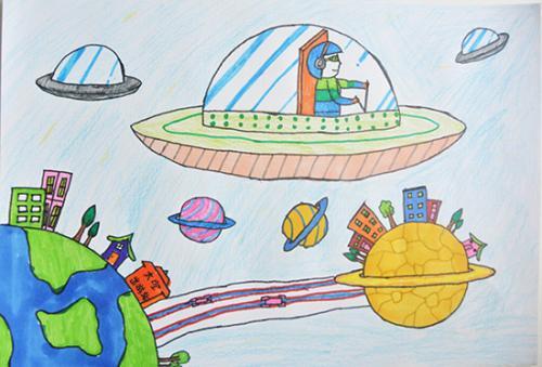 大班宇宙空间站简笔画