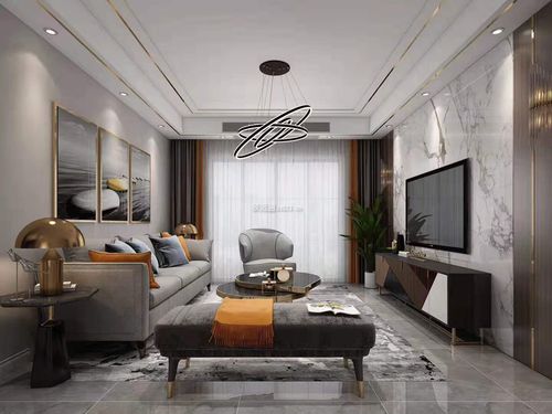 北京京溪小区轻奢风格126平米装修效果图案例