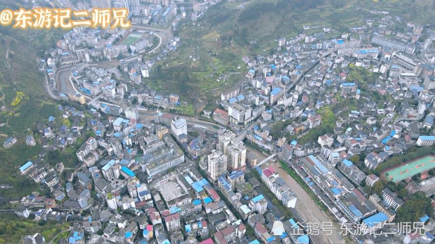 航拍湖南最小的县城湘西古丈县