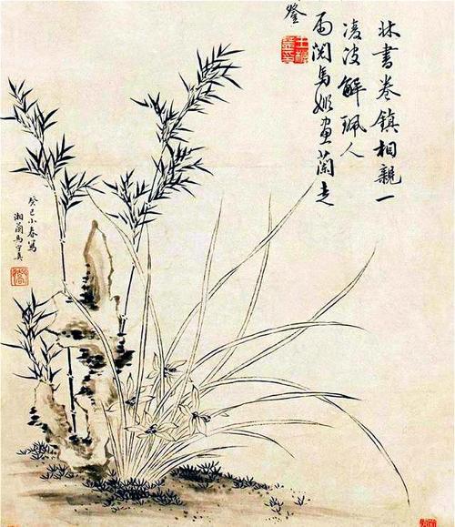 马守真的兰竹花鸟画.