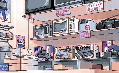 复古怀旧艳丽迷幻混乱像素背景图 蒸汽波风 - 堆糖,美图壁纸兴趣社区