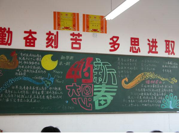 关于2020年元旦的黑板报图片简单一点的
