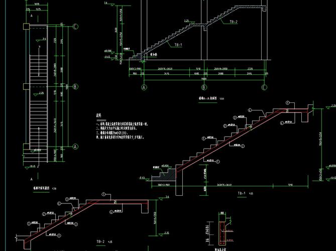 图形算量直行双跑楼梯