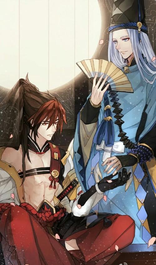 阴阳师图集,安倍晴明和源博雅好萌