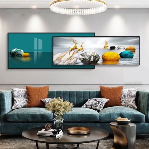 甄懿居上zhenyijushang装饰画壁画沙发背景墙挂画现代简约客厅装饰画