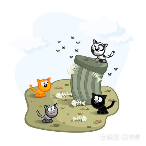 流浪猫插画-正版商用图片0c0xbz-摄图新视界