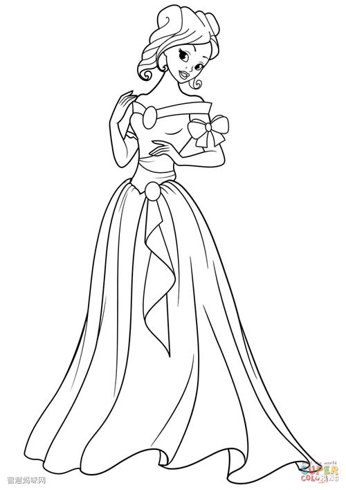 美丽的公主简笔画图片