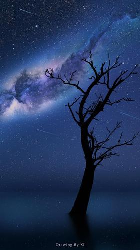 天空星空银河星轨