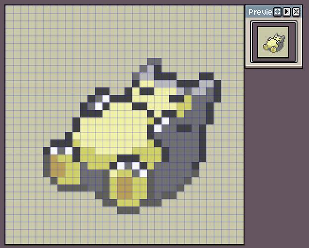 gba口袋妖怪1代像素画网格画手绘图案2nd