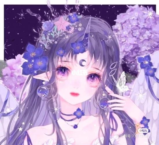 女生头像_紫色系_素材_头像