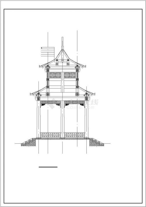 某精致重檐六角亭施工设计cad套图