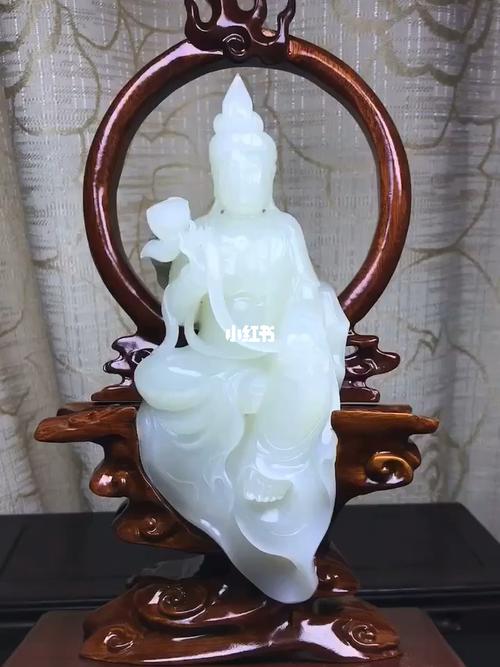 神仙姿势^_^逍遥洒脱 和田玉观音小摆件_和田玉_摆件