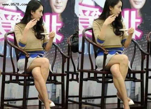 杨幂线下胆真肥喜欢翘二郎腿还非要穿超短裙坐下腿拧成quot麻花quot