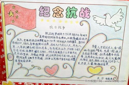 关于抗战疫苗的手抄报 抗战胜利手抄报