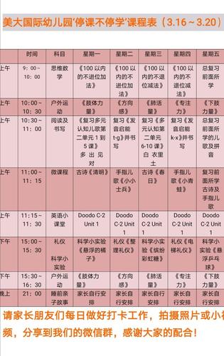 美大国际幼儿园大班"停课不停学"第二周